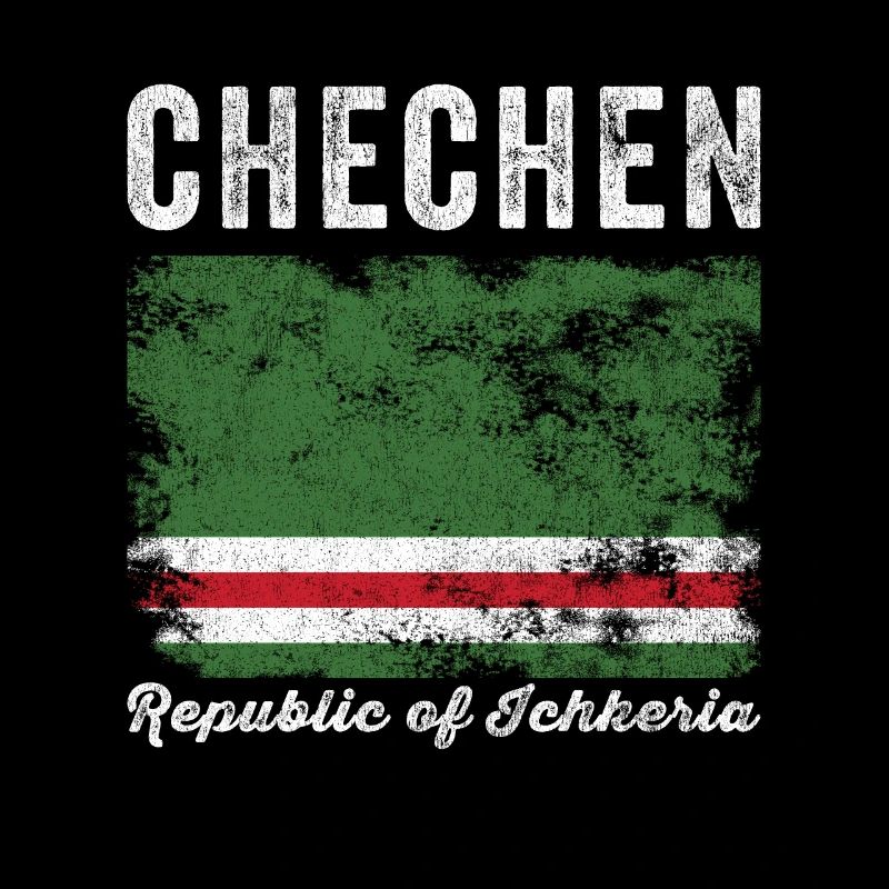 Drapeau tchétchène en détresse - Drapeau du Caucase