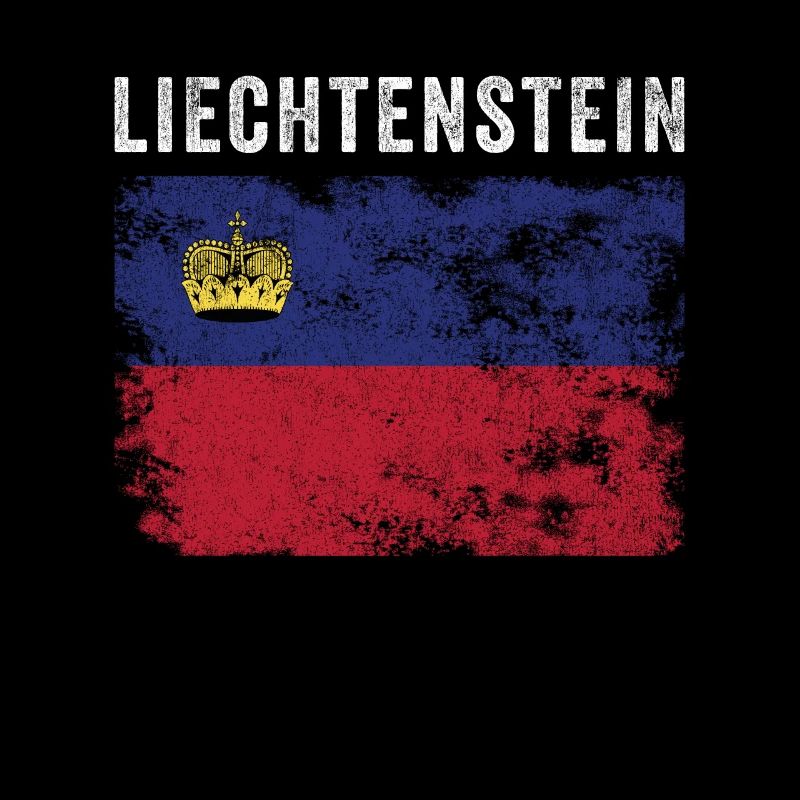 Liechtenstein Flag Distressed