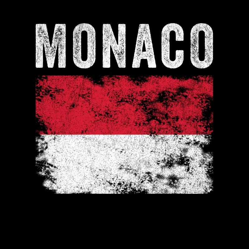 Monaco Flag Distressed - Drapeau monaquin