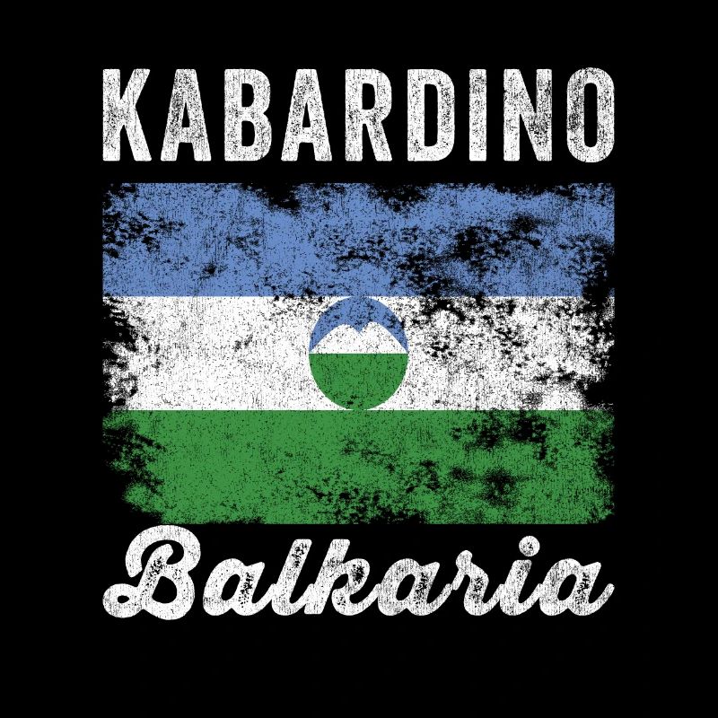 Kabardino Balkaria Flag Distressed