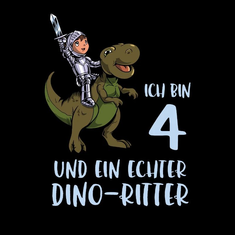Geburtstagsshirt Dino Ritter - 4 Geburtstag Junge