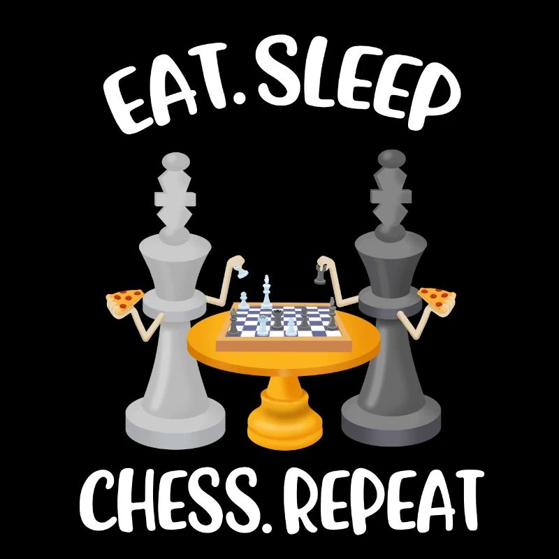 Eat Sleep Chess Repeat Schach Geschenk