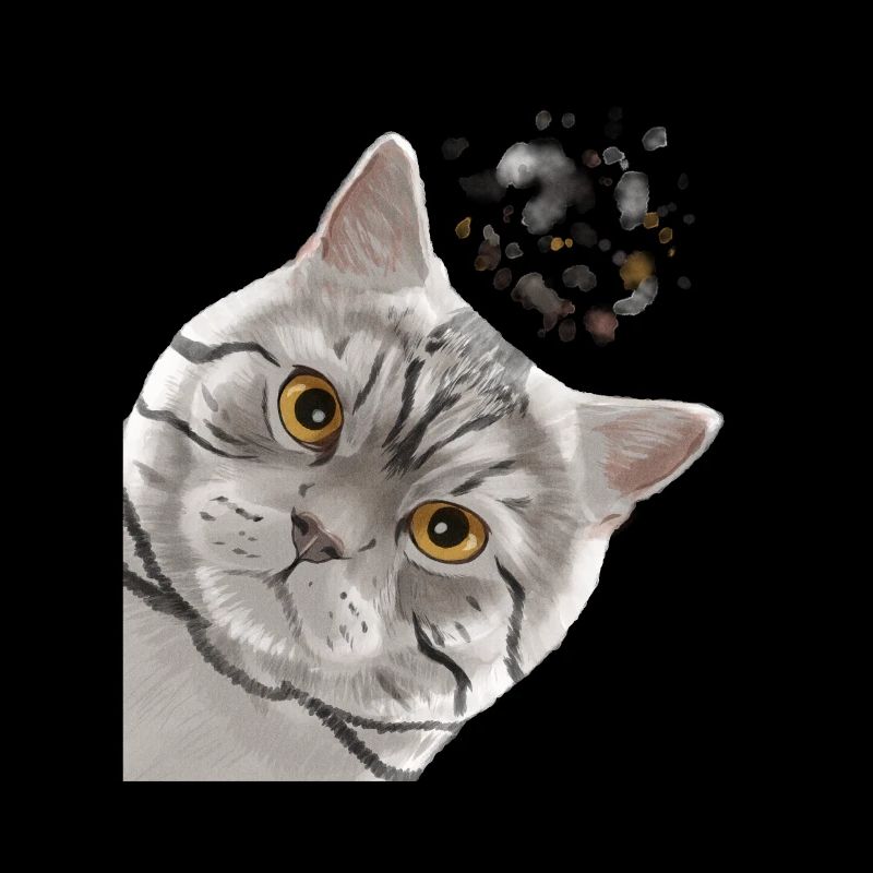 Neugierige Tabby Britisch Kurzhaar Katze