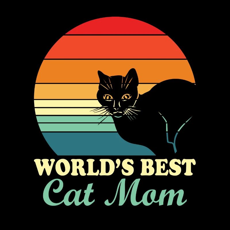 Meilleur chat maman chat maman style rétro du monde