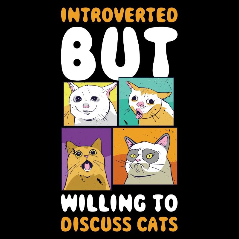 Introverted Cats Introvertiert Geschenk