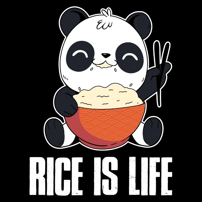 Le riz est la vie Panda Panda Bear Gift