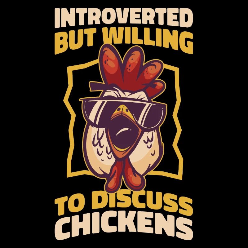 Introverted Chickens Introvertiert Geschenk