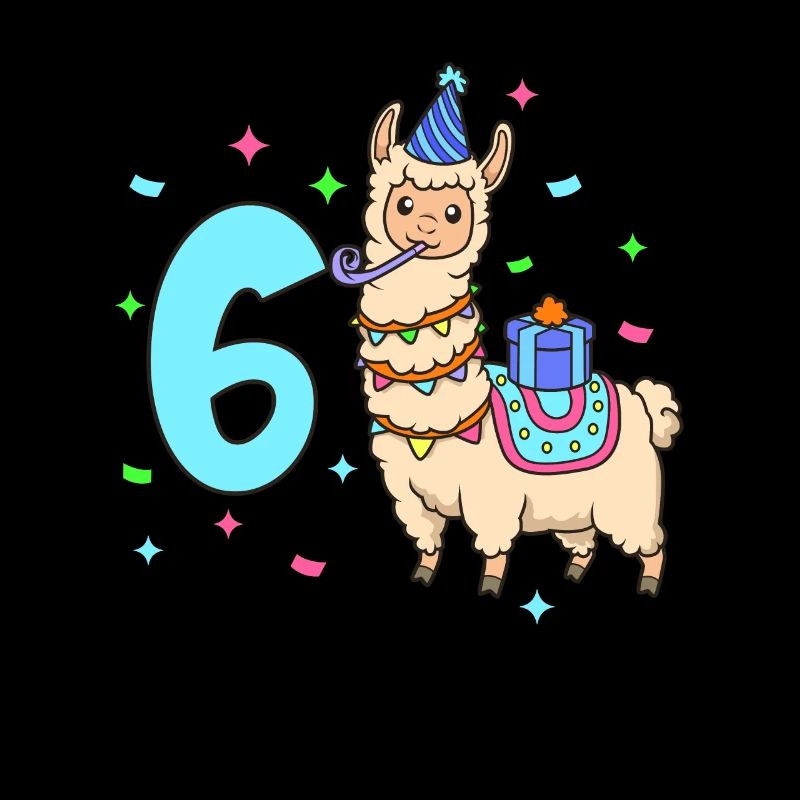 Mit Lama - Kinder Geburtstag 6 Jahre