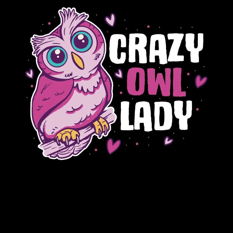 Crazy Owl Lady Eule Geschenk