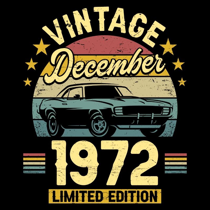 Vintage Décembre 1972 50 Ans Anniversaire