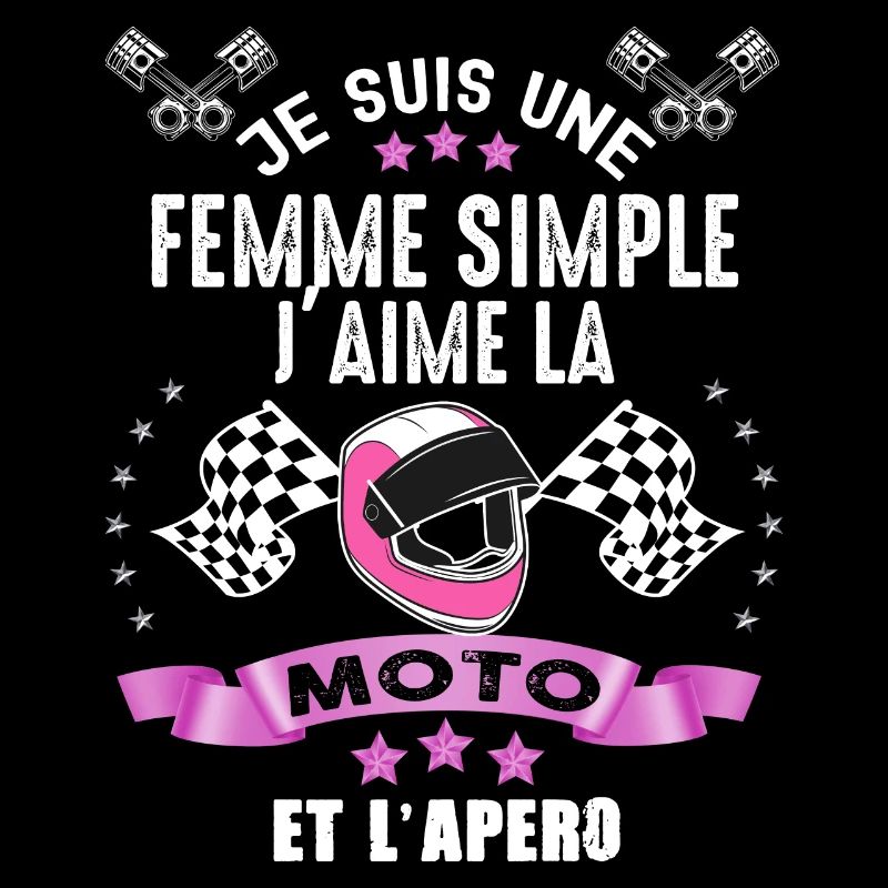 Femme Motarde Cadeau moto apero