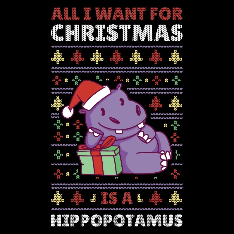 Xmas Hippo Hässlicher Weihnachtspulli Geschenk