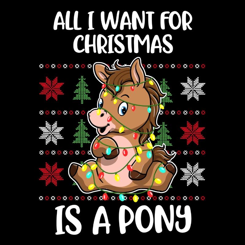 Xmas Pony Hässlicher Weihnachtspulli Geschenk