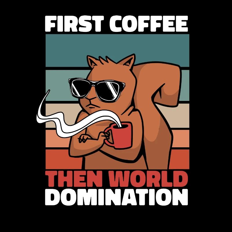 Eichhörnchen Kaffee Sonnenbrille