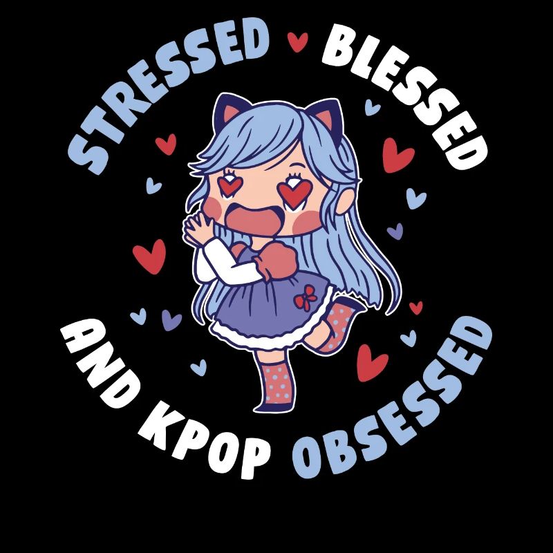 Stressed And Kpop Obsessed Kpop Geschenk