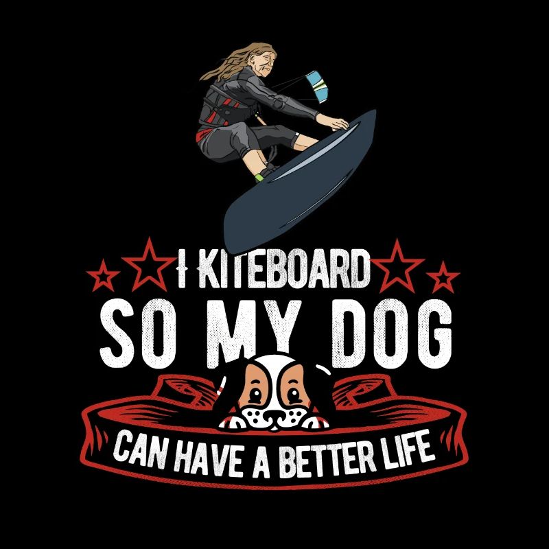 Kitesurfer Kitesurf Kite Kitesurf Chien