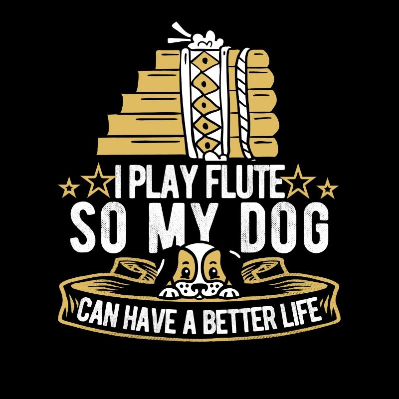 Flutist Flute Dog