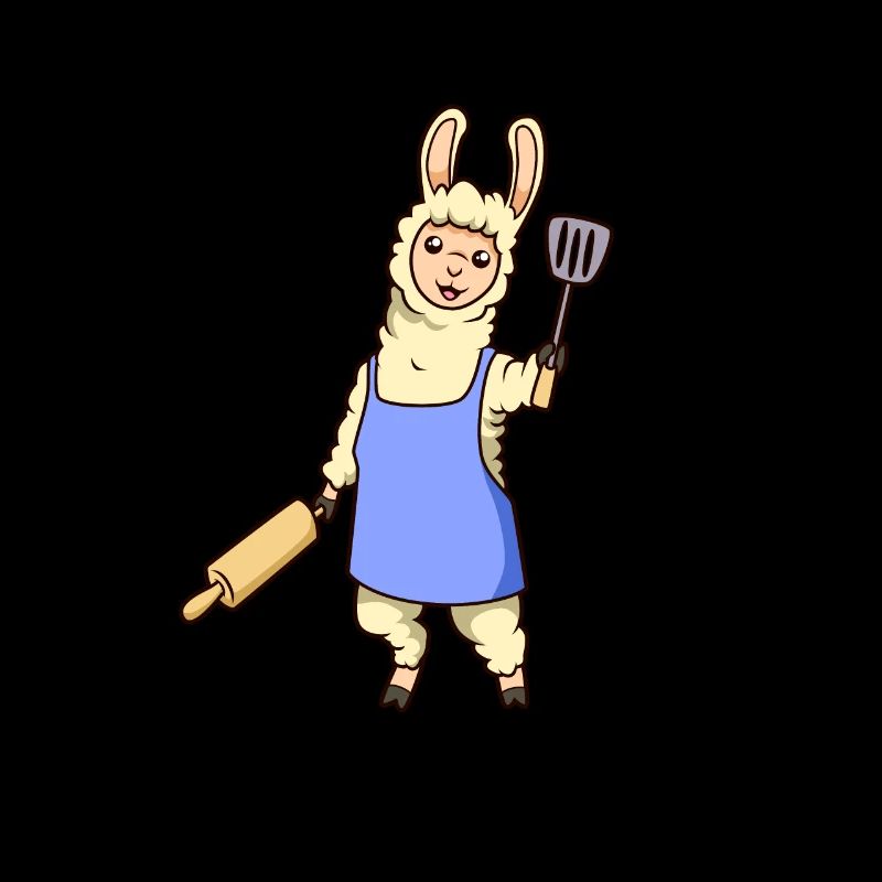 Cartoon Lama Koch