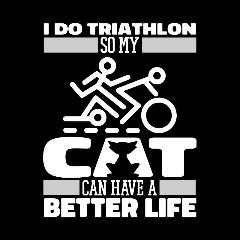 Triathlon Triathlet Katze