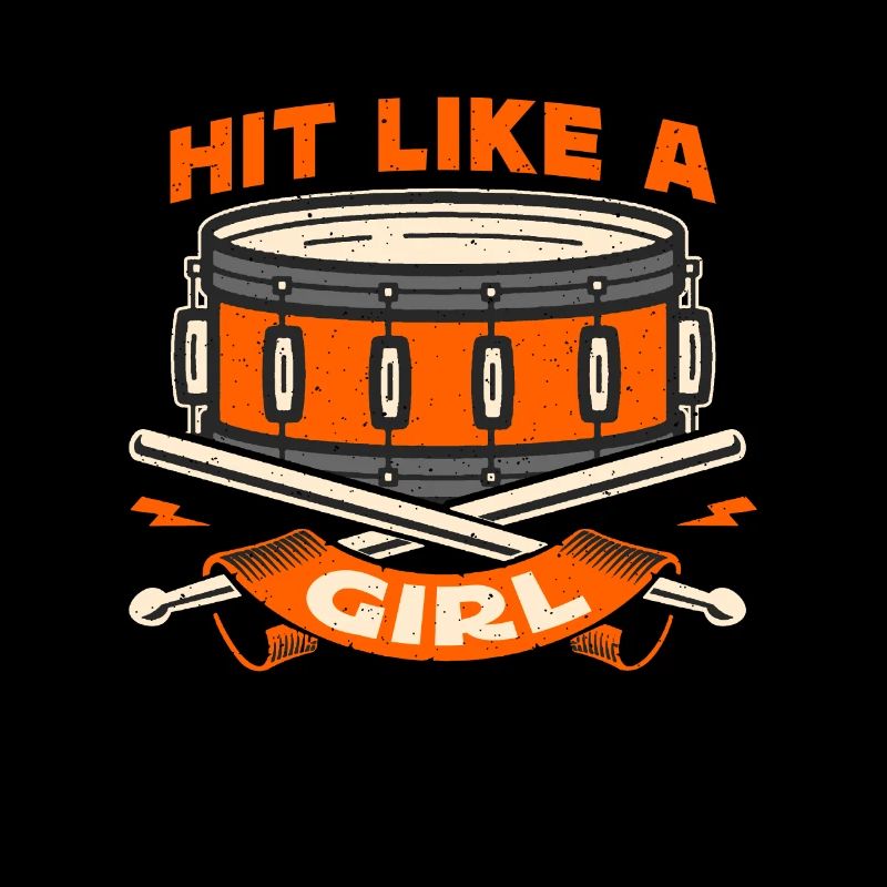 Snare Drum Hit Like A Girl Marching Band Drummer