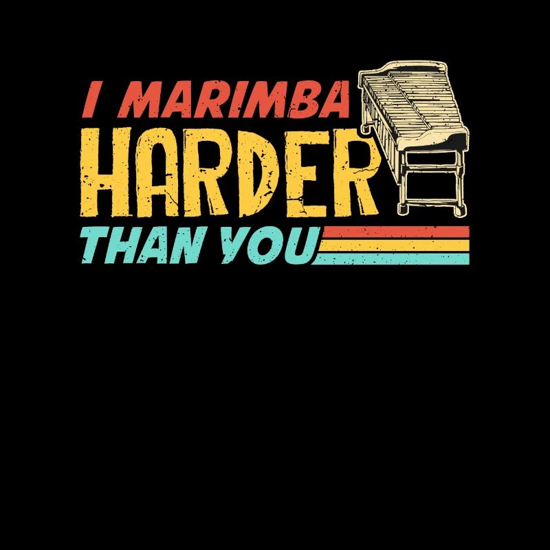 I Marimba Harder Than Retro Mallets Marimba Player
