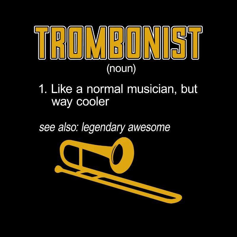 Trombone Tromboniste Comme un instrument à vent normal