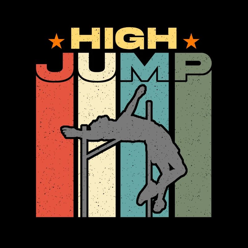 High Jump Retro Jumping Pole Vaulting High Jumper