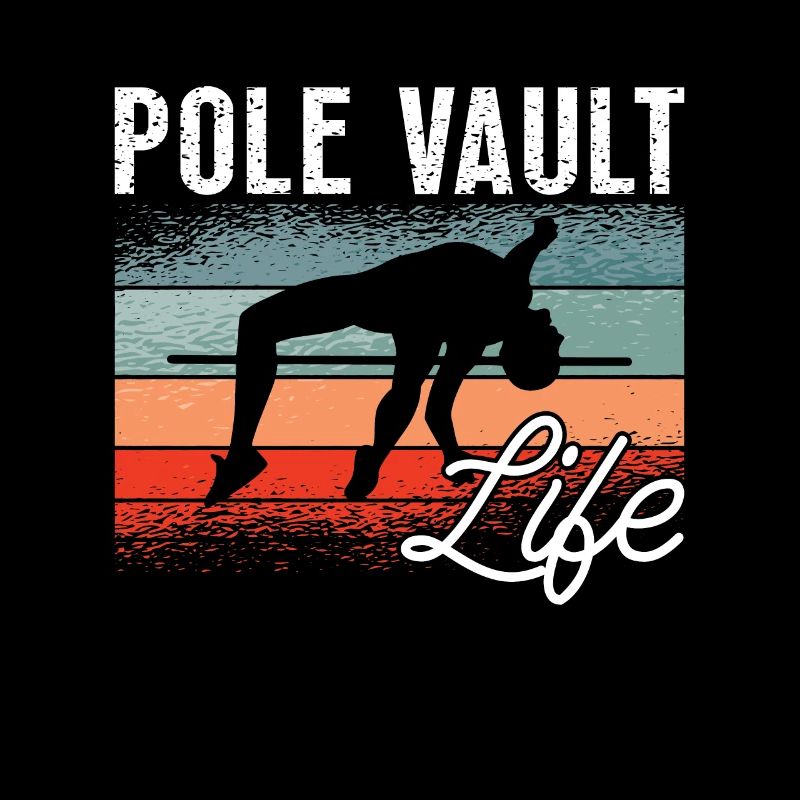 Pole Vault Life Retro Pole Jumper Track And Field