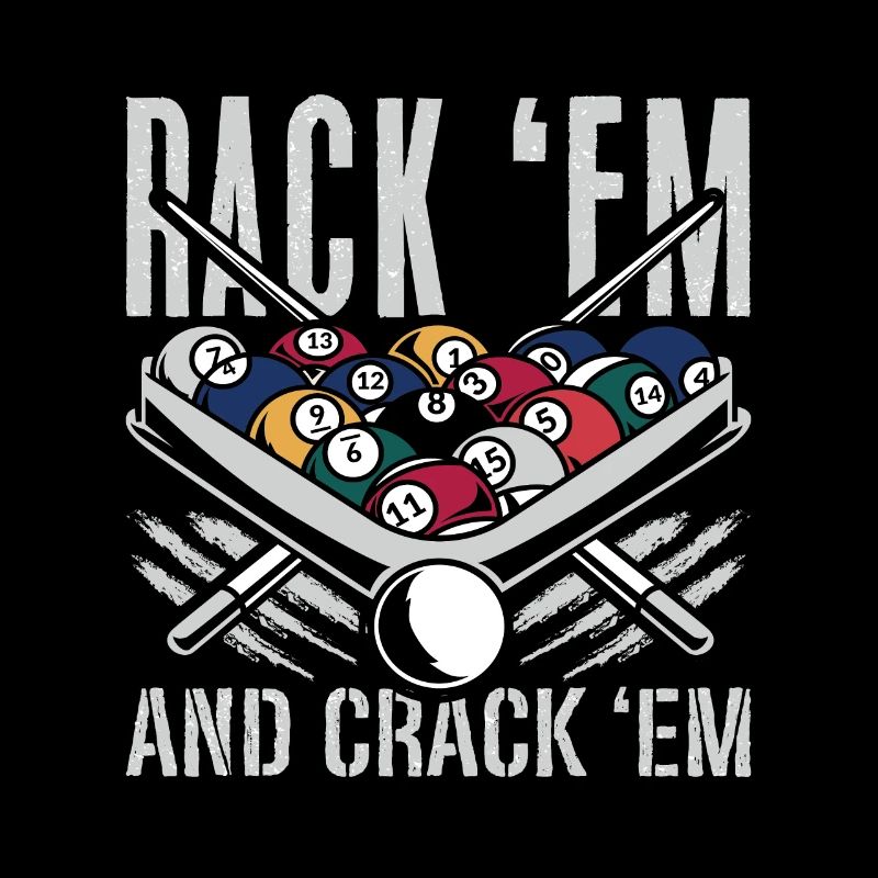 Cue Sports Rack 'Em And Crack Snooker Pool Player