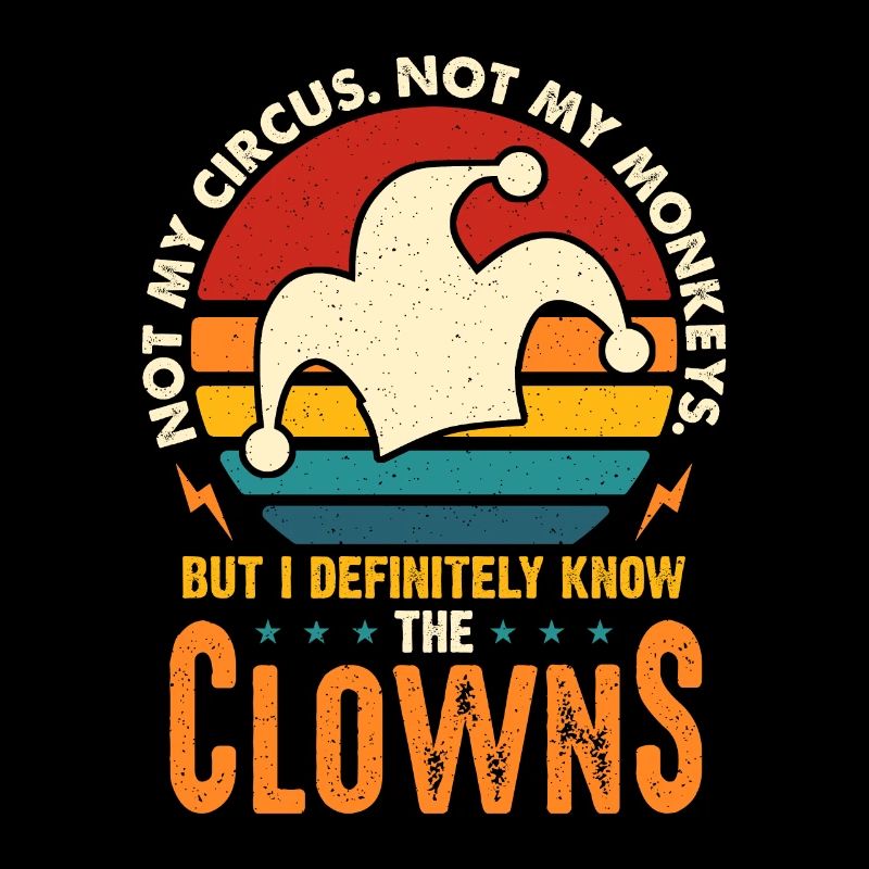 Clown de cirque Pas mon cirque Pas mes singes Jongler