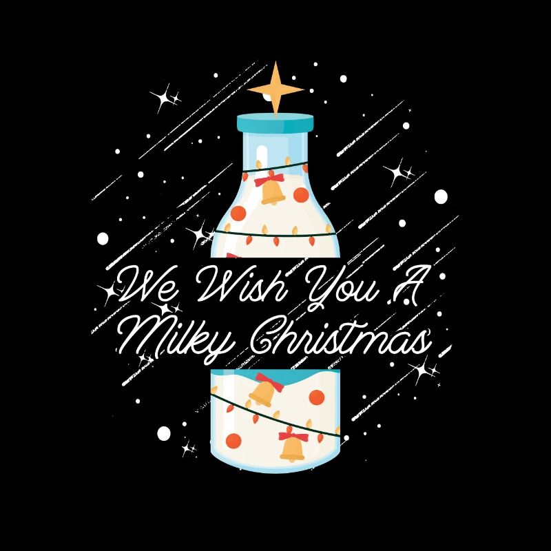 Lait de vache Panier de lait de Noël
