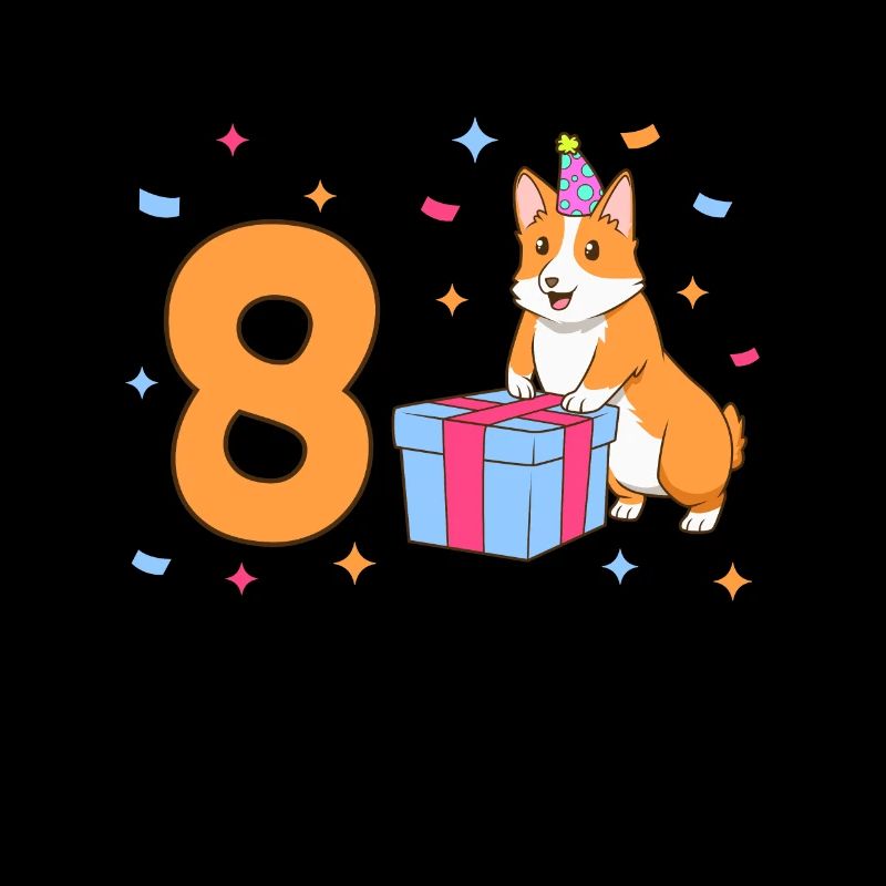 Mit Corgi - Mädchen Geburtstag 8 Jahre