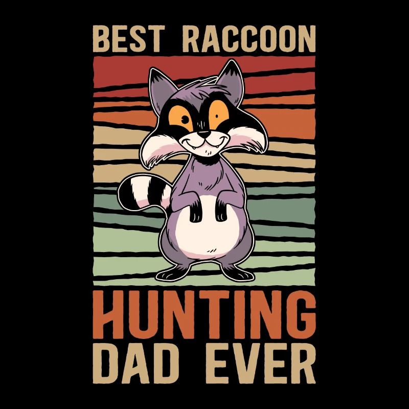 Meilleur raton laveur Chasse papa Retro Coon Hunter Chasse