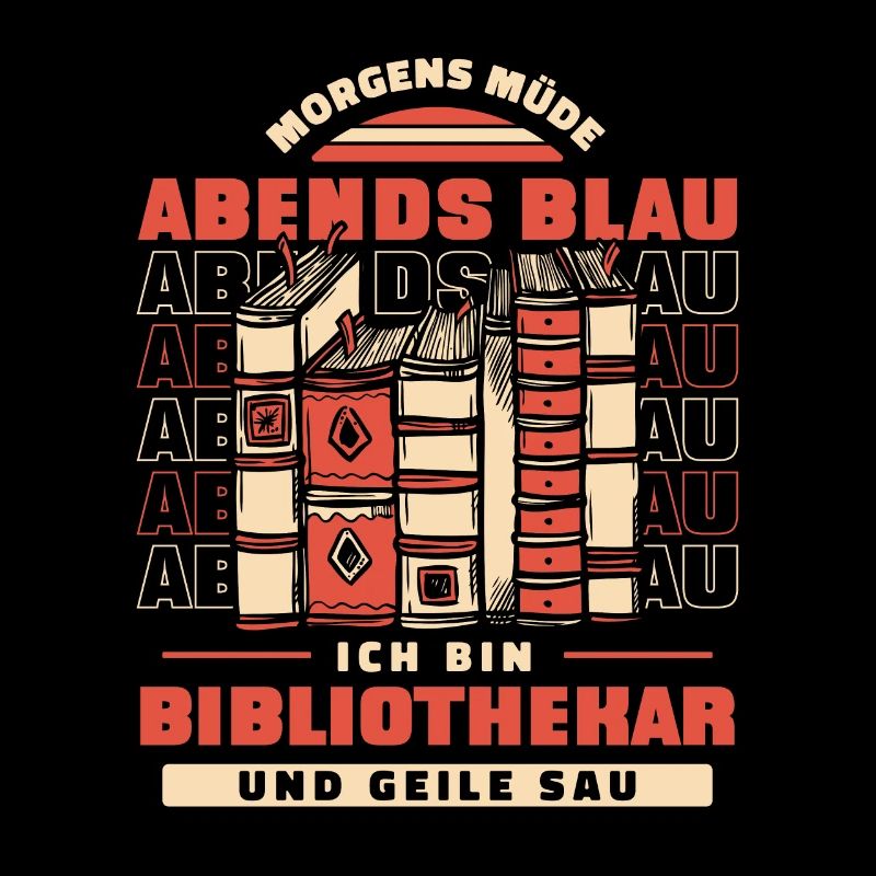 Bibliothekar Morgens Mde Abends Blau