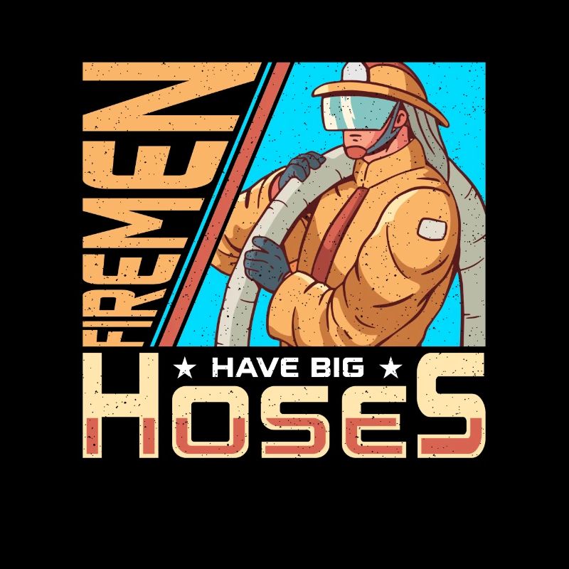 Chief Firefighter Firemen Have Big Hoses Fireman