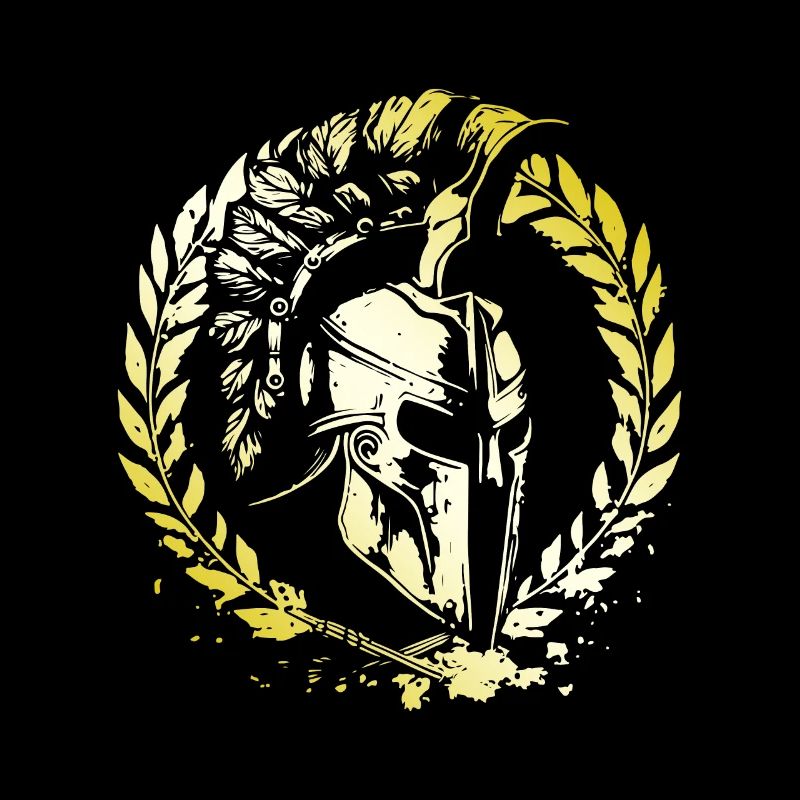Spartan Helmet Gold Workout Gladiator Gym