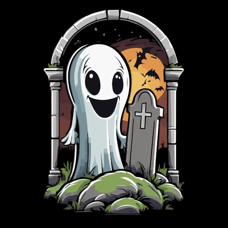 Spooky Halloween design, Funny ghost outfit
