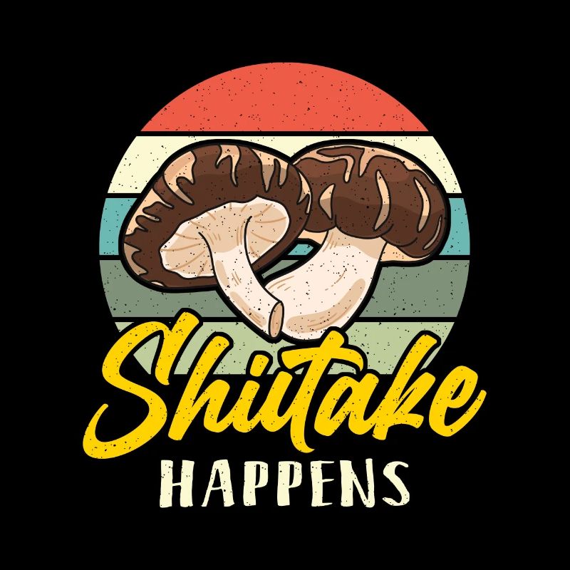 Chasse aux champignons Shiitake Happens Retro Mycologist