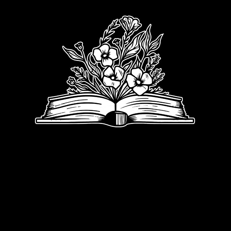 Buch Leseratte Bücherwurm Blumen