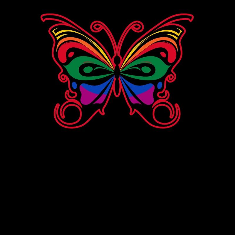 Papillon Arc-en-ciel Tribal Papillon