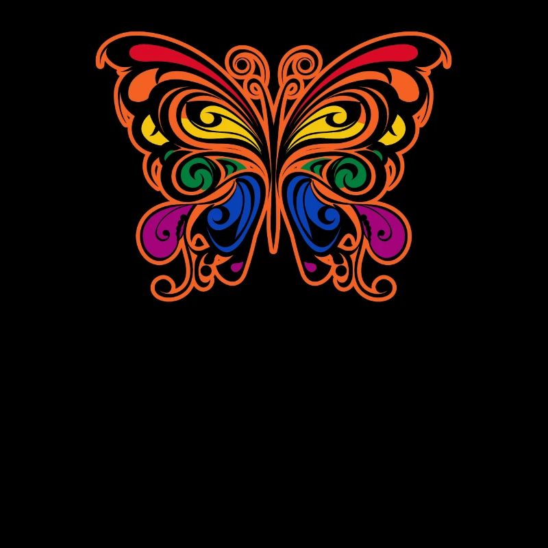 Papillon Arc-en-ciel Tribal Papillon