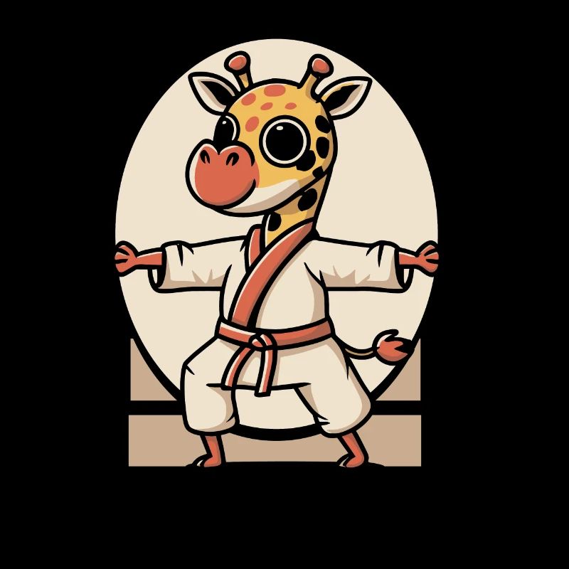 Girafe de karaté