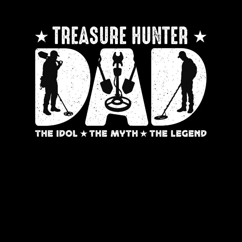 Chasseur de trésors Papa L’idole Le détecteur de métaux
