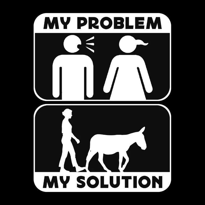 Donkey Lover My Problem My Solution Pictogram Mom