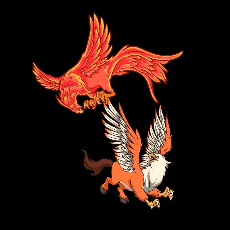 Tiere der Mythologie - Phönix vs Hippogryph