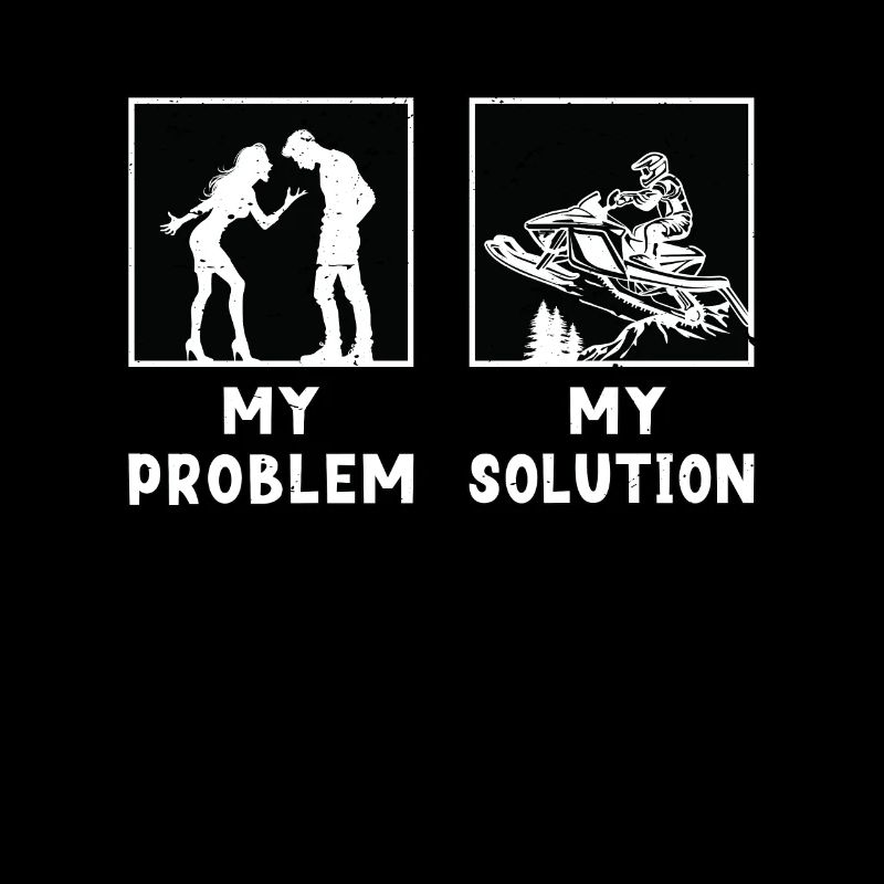 Snowmobile Racing My Problem My Pictogram Dad Mom