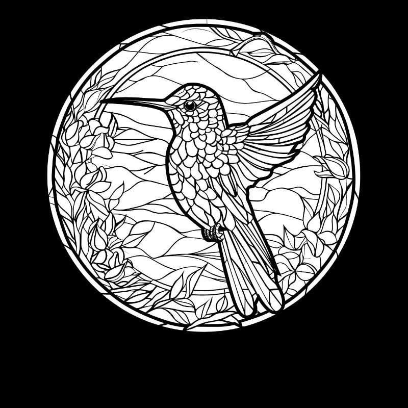 Colibri vitrail