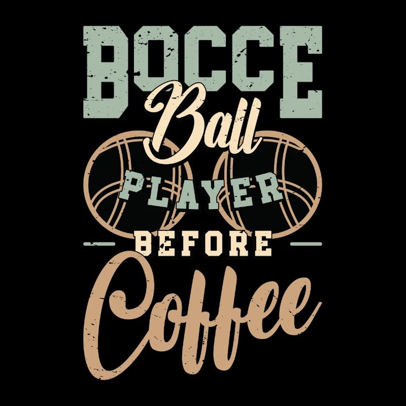 Bocce Ball Player Before Petanque Coffee Lover