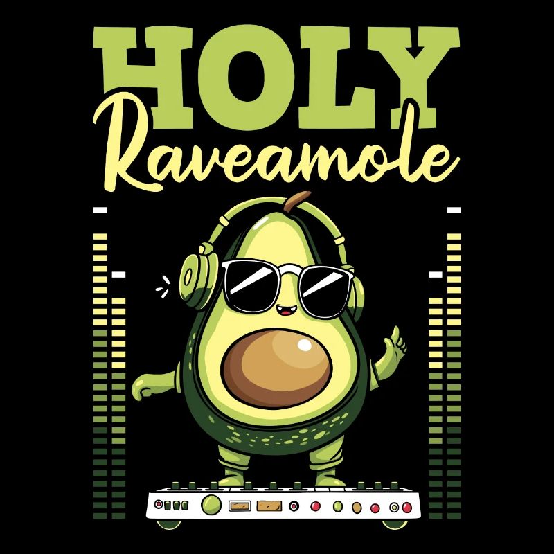 Techno Raver Avocado Holy Raveamole