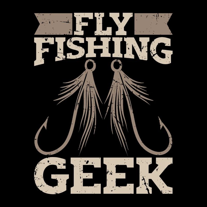 Pêche à la mouche Geek aime la chasse au poisson Pêcheur à la mouche